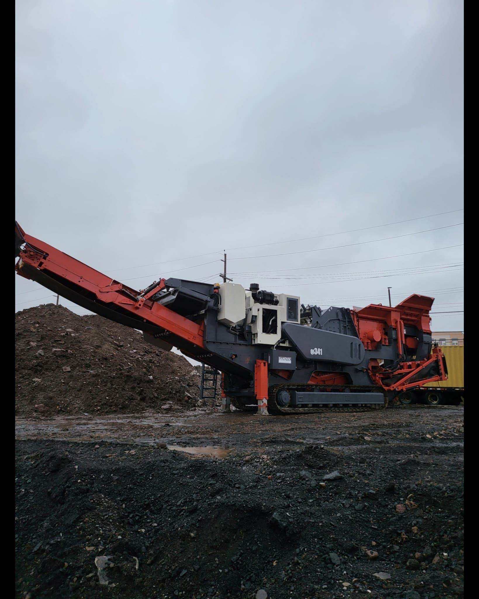 heavy equipment working on a demolition site